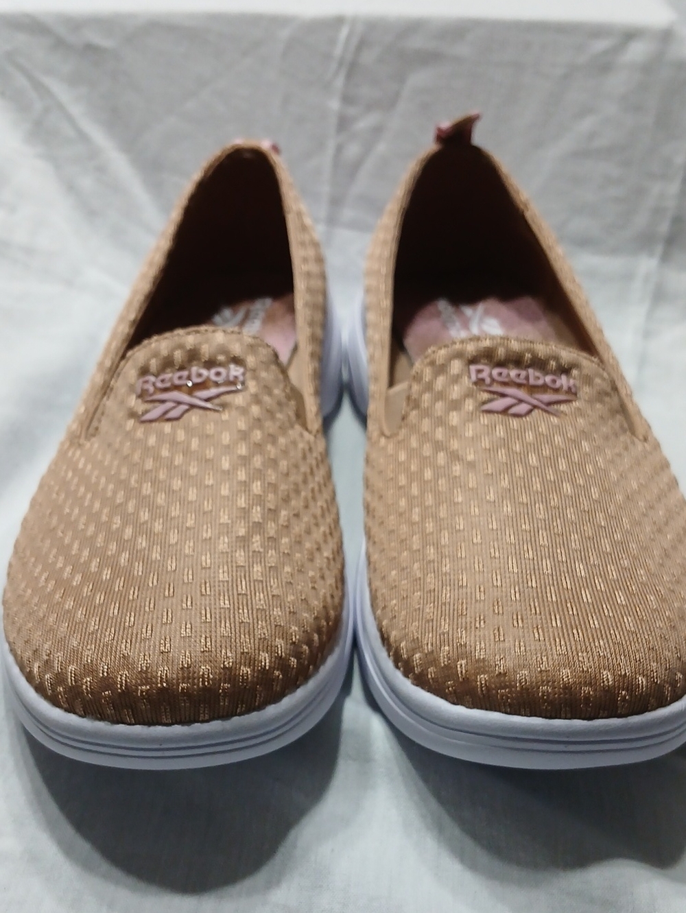 Reebok Woman Slip-On Sneakers - Tan with White Sole